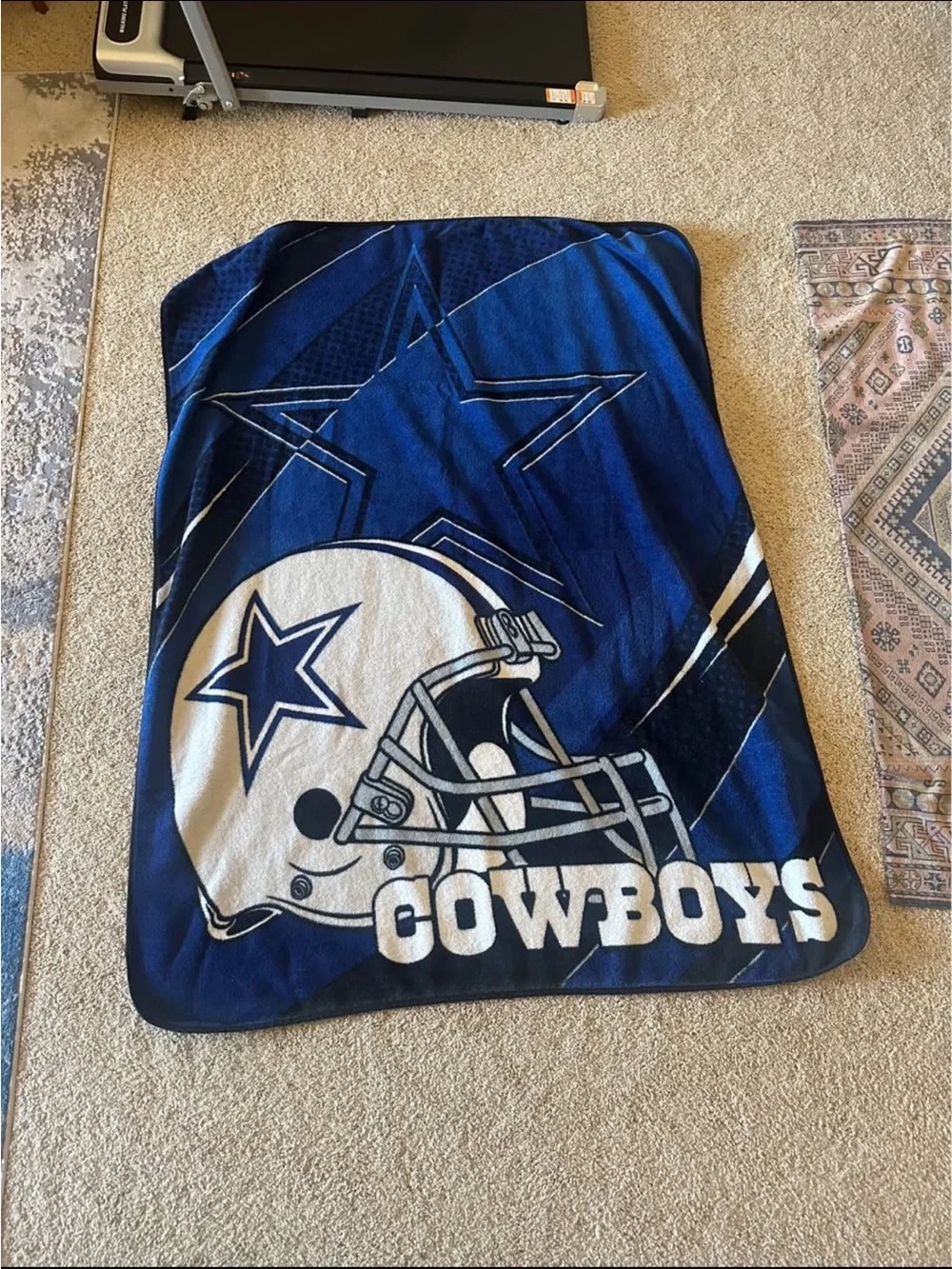 Dallas Cowboys Navy Blue Team Blanket - Cowboys Logo